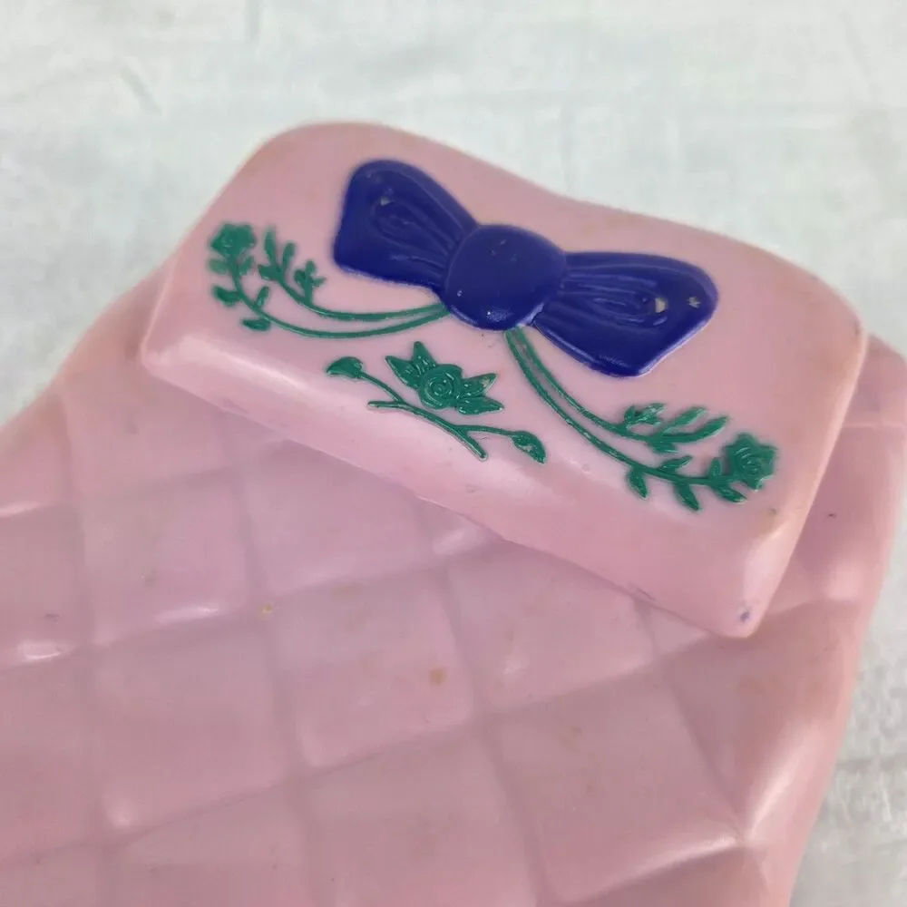 Vintage 1993 MII Meritus Barbie Dollhouse Pink Bed Bedroom Furniture